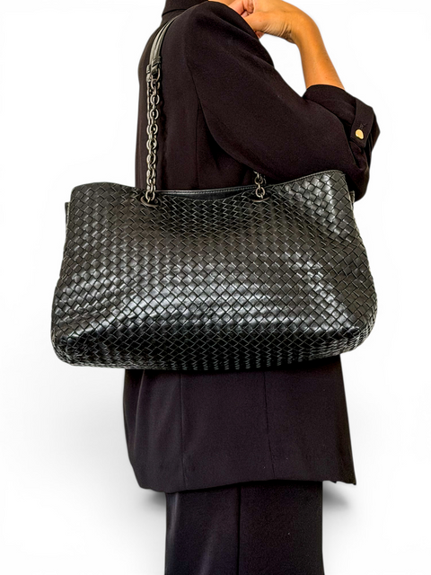 Bolso "Nappa Intrecciato Classic chain Tote"