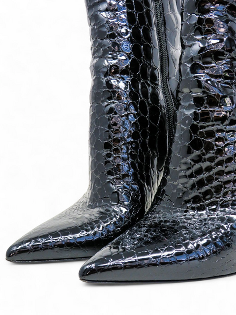 Botines "Opyum Croc Embossed Patent Leather"