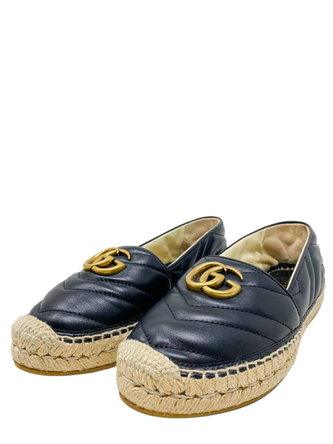 Estadrilles "Leather Espadrille with double G"