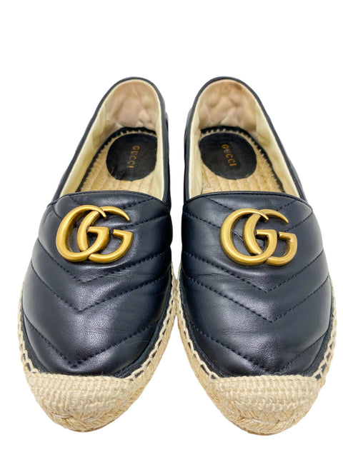 Estadrilles "Leather Espadrille with double G"