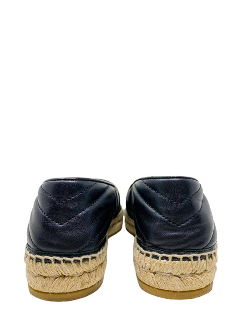 Estadrilles "Leather Espadrille with double G"