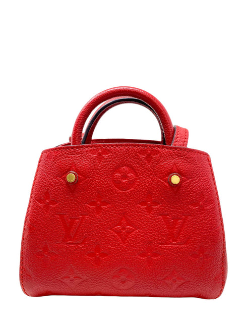 Bolso "Montaigne Nano Monogram Empreinte Cerise"