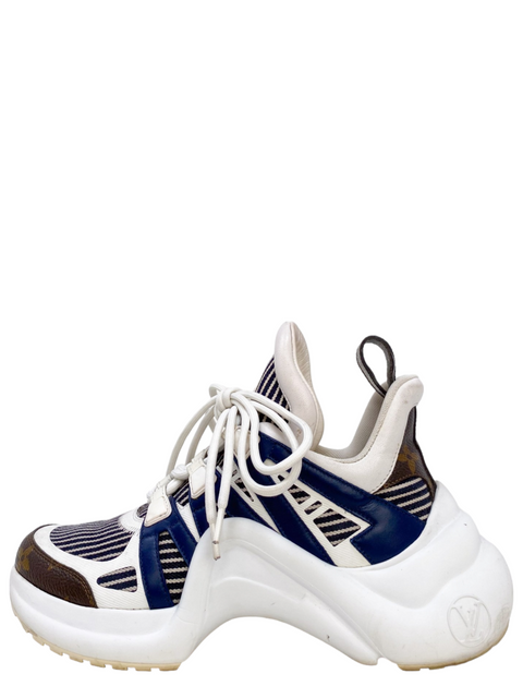 Tenis "Leather Striped Chunky Sneaker"