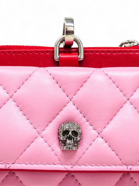 Billetera "Pavé Skull Flap Card Holder"