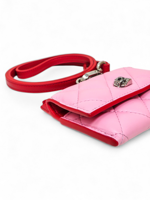 Billetera "Pavé Skull Flap Card Holder"