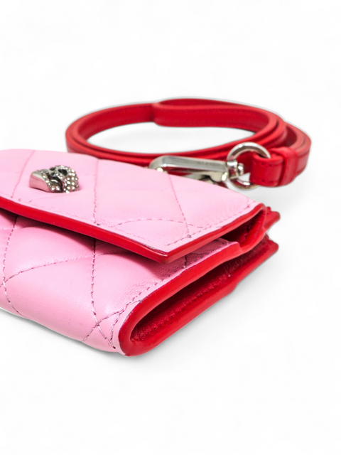 Billetera "Pavé Skull Flap Card Holder"