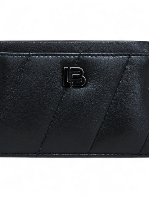 Tarjetero "Black Leather Card Holder"