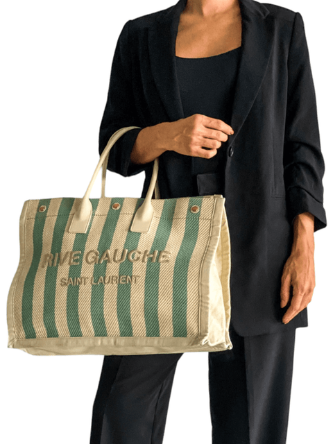 Bolso "Rive Gauche Large Stripped Tote"