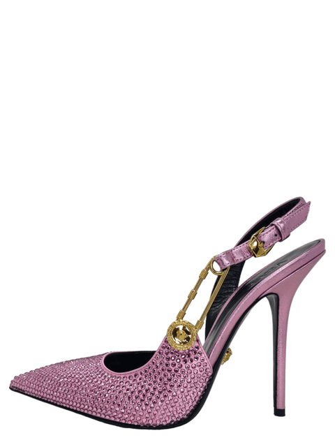 Tacones "Crystal Medusa Slingback Pumps"