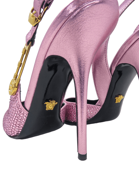 Tacones "Crystal Medusa Slingback Pumps"