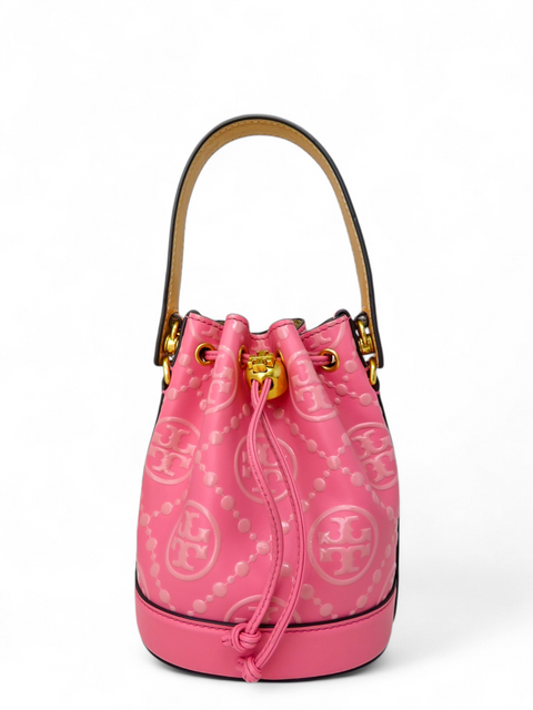 Bolso "Mini T Monogram Bucket Bag"