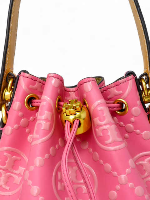 Bolso "Mini T Monogram Bucket Bag"