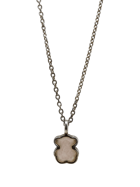 Collar "New Color de Plata con Cuarzo"
