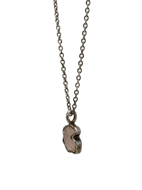 Collar "New Color de Plata con Cuarzo"