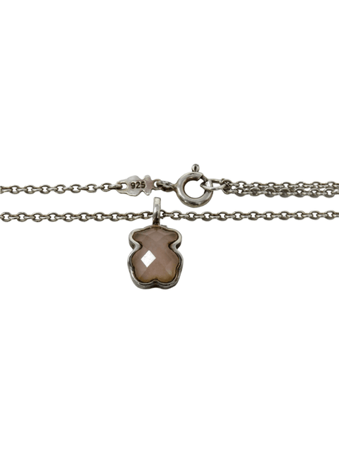Collar "New Color de Plata con Cuarzo"