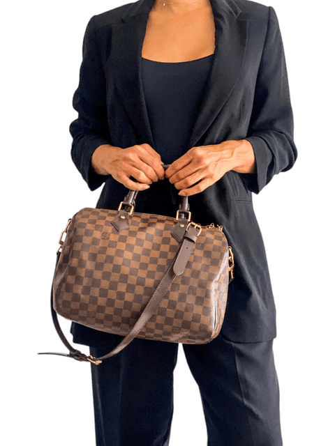 Bolso "Damier Ebene Speedy Bandoulière 30"