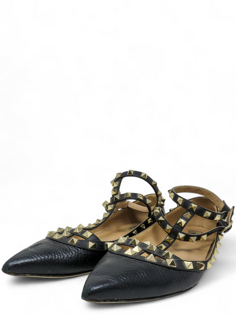 Baletas "Rockstud Accents Leather Ballet Flats"