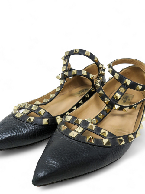 Baletas "Rockstud Accents Leather Ballet Flats"