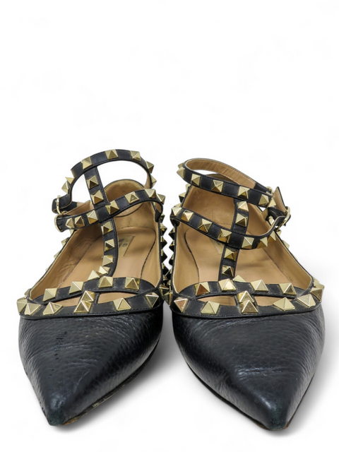 Baletas "Rockstud Accents Leather Ballet Flats"