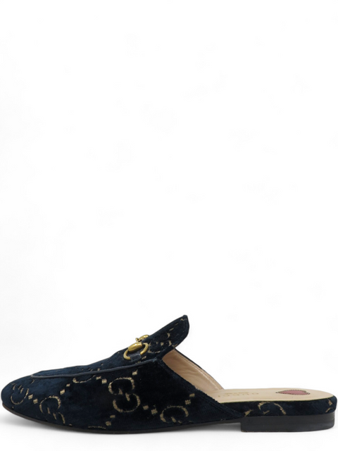 Mules "Horsebit Accent Velvet Mules"