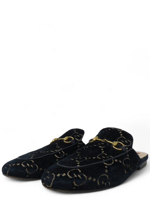 Mules "Horsebit Accent Velvet Mules"