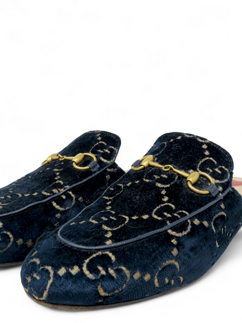 Mules "Horsebit Accent Velvet Mules"