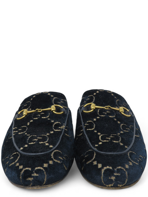 Mules "Horsebit Accent Velvet Mules"