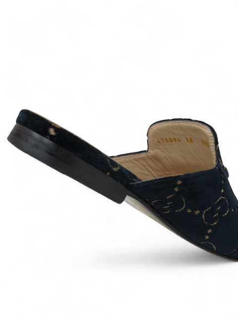 Mules "Horsebit Accent Velvet Mules"