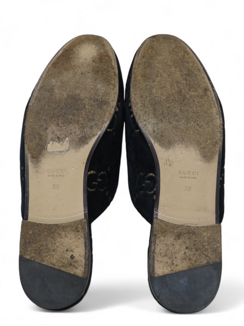 Mules "Horsebit Accent Velvet Mules"