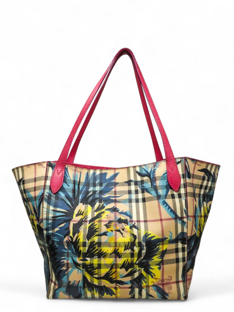 Bolso "Haymarket Check Floral Print Small Canterbury Tote Pink"