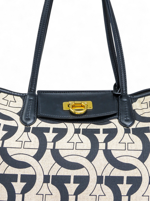 Bolso "Gancini Print Canvas Tote"