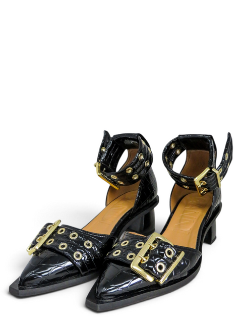 Tacones "Feminine Buckle Open Cut Pums"