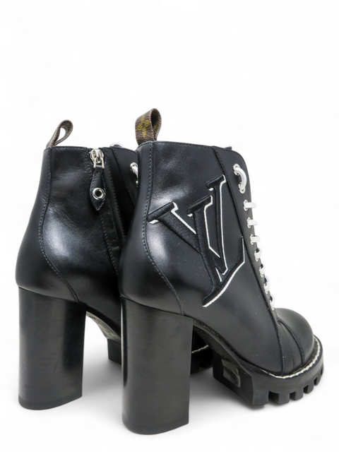 Botines "Black Logo Star Trail Leather Boot"