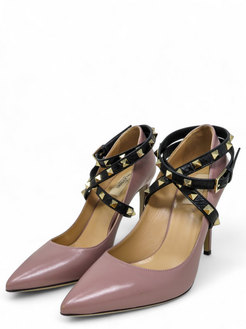 Tacones "Rockstud Accents Leather Pumps"