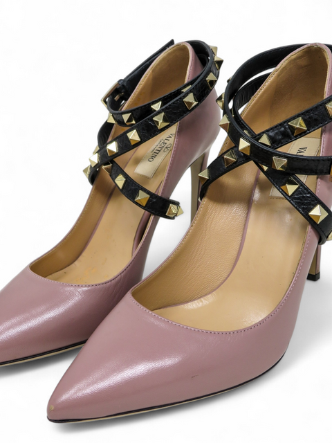 Tacones "Rockstud Accents Leather Pumps"