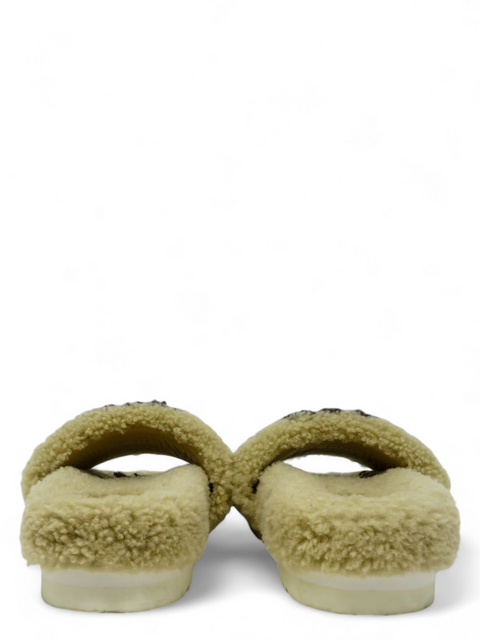 Sandalias "Interlocking G Logo Shearling Slides"