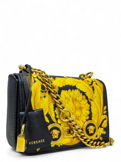 Bolso "Baroque Print Leather Icon Shoulder Bag"