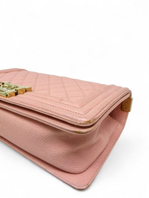 Bolso "Caviar Chevron Quilted Medium Boy Flap"