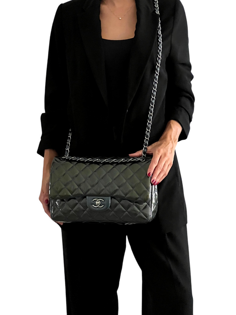 Bolso "Classic Patent Jumbo Double Flap Bag"