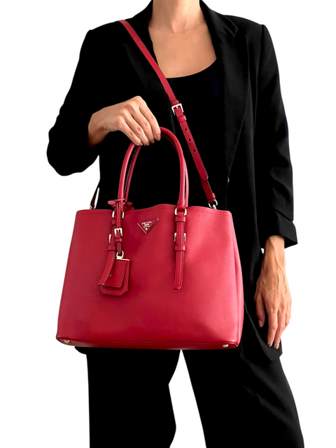 Bolso "Saffiano Cuir Medium Double Bag"