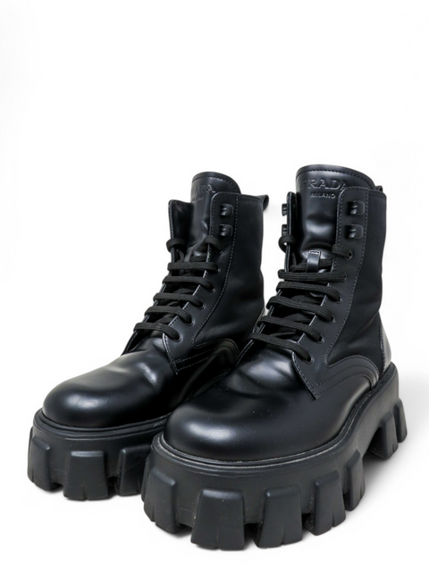 Botas "Leather and Nylon Combat Boots"