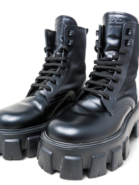 Botas "Leather and Nylon Combat Boots"