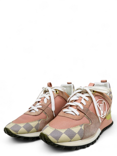 Tenis "Damier Azur Pattern Mesh Accents Sneakers"