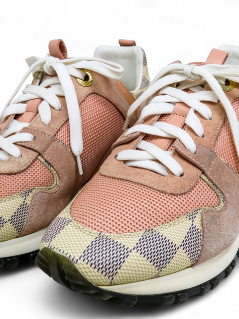 Tenis "Damier Azur Pattern Mesh Accents Sneakers"