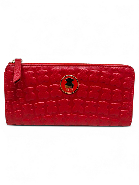 Billtera "Medium Red Leather Sherton Wallet"