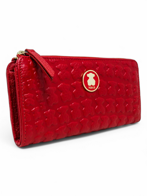 Billtera "Medium Red Leather Sherton Wallet"