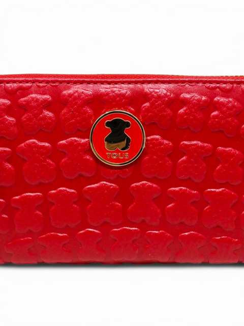 Billtera "Medium Red Leather Sherton Wallet"