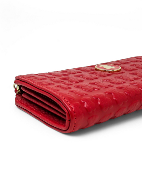 Billtera "Medium Red Leather Sherton Wallet"
