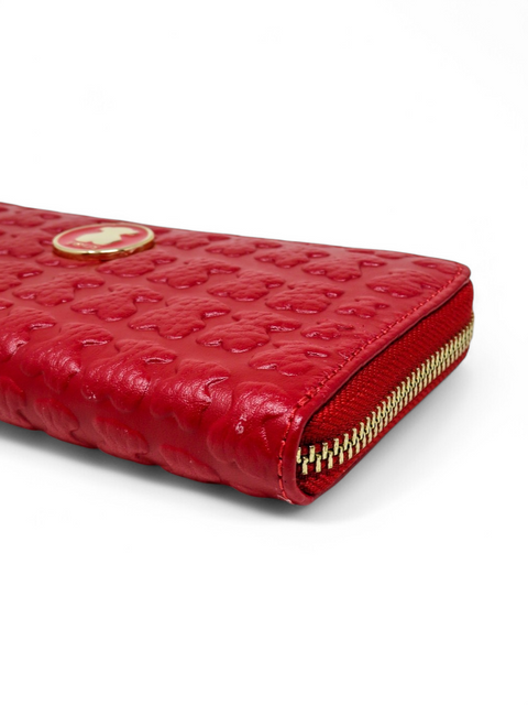 Billtera "Medium Red Leather Sherton Wallet"