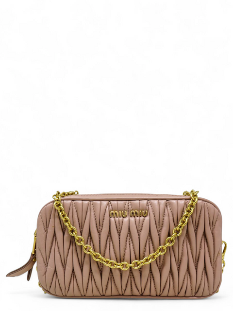 Bolso "Nappa Matelassé Double Zip Pochette Clutch"